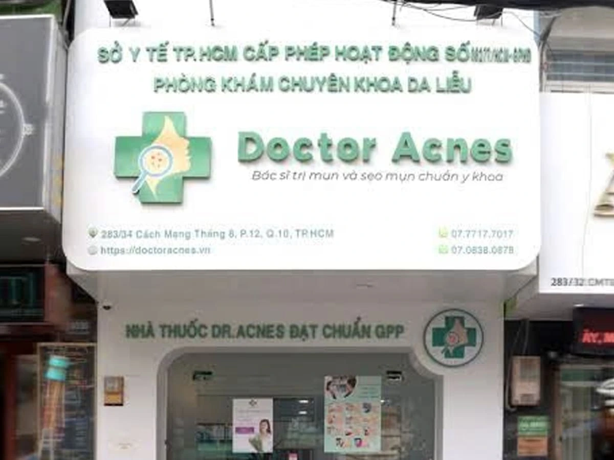 Mặt tiền Phòng khám Da liễu Doctor Acnes tại quận 3 cũ